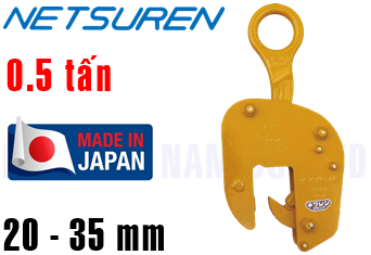 Kẹp tôn đứng Netsuren V-25 (0.5 ton, 20 - 35 mm)