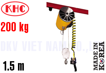 Pa lăng cân bằng khí nén Korea Hoist KAB-R200-150