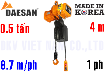 Pa lăng xích điện Daesan DSS-0.5S