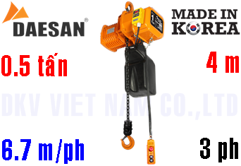 Pa lăng xích điện Daesan DST-0.5S