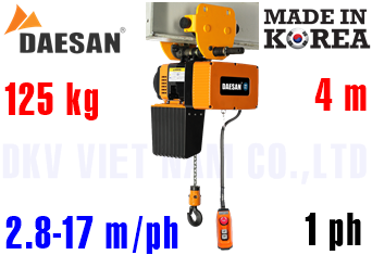 Pa lăng xích điện Daesan EDLP-125