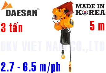 Pa lăng xích điện Daesan EDSM-3S