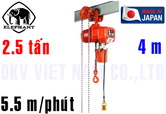 Pa lăng xích điện Elephant DAG-2.5