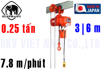 Pa lăng xích điện Elephant DBG-0.25