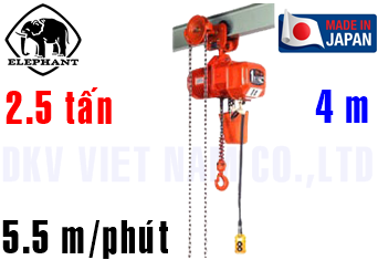 Pa lăng xích điện Elephant DBG-2.5
