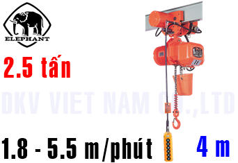 Pa lăng xích điện Elephant DBM-2.5