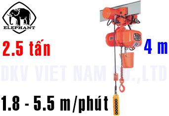 Pa lăng xích điện Elephant DBMB-2.5