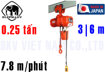 Pa lăng xích điện Elephant DBP-0.25