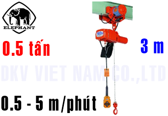 Pa lăng xích điện Elephant HVM-050