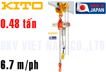 Pa lăng xích điện Kito ED48S+GT