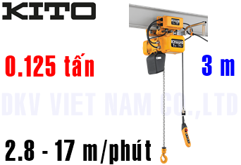Pa lăng xích điện Kito EQM001IS-IS