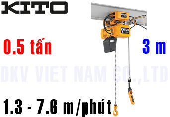 Pa lăng xích điện Kito EQM005IS-IS