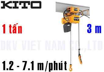 Pa lăng xích điện Kito EQM010IS-IS