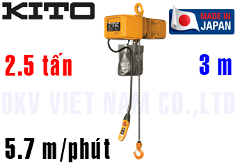 Pa lăng xích điện Kito ER2-025S