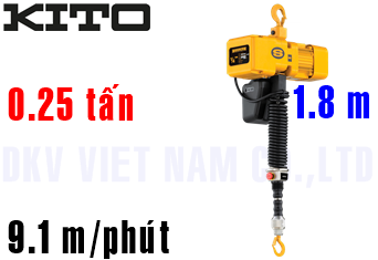 Pa lăng xích điện Kito ER2C003S