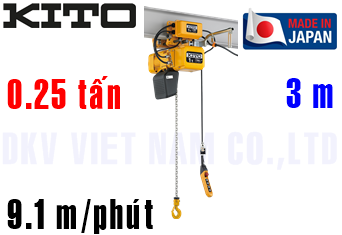 Pa lăng xích điện Kito ER2M003S-S/L