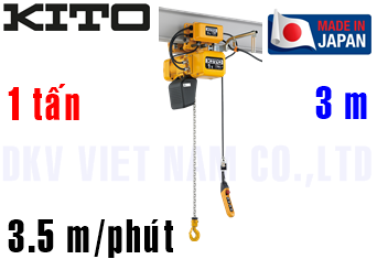 Pa lăng xích điện Kito ER2M010L-S/L