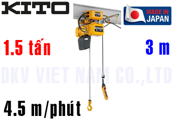 Pa lăng xích điện Kito ER2M015S-S/L