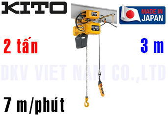 Pa lăng xích điện Kito ER2M020S-S/L