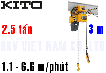 Pa lăng xích điện Kito ER2M025IS-IS