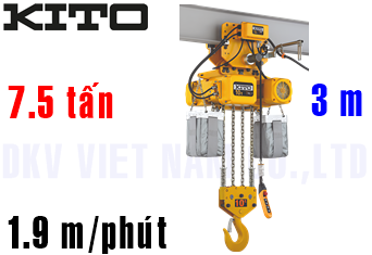 Pa lăng xích điện Kito ER2M075S-L