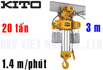 Pa lăng xích điện Kito ER2M200S-L