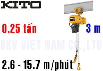Pa lăng xích điện Kito ER2SP003IH