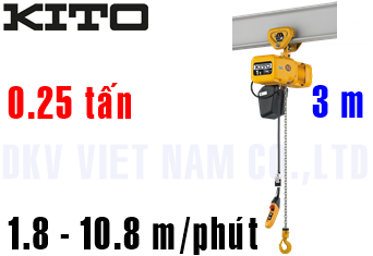 Pa lăng xích điện Kito ER2SP003IS