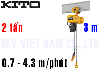 Pa lăng xích điện Kito ER2SP020IL