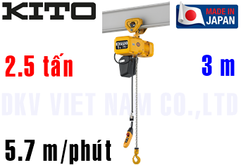 Pa lăng xích điện Kito ER2SP025S