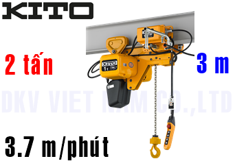 Pa lăng xích điện Kito SHER2M020L