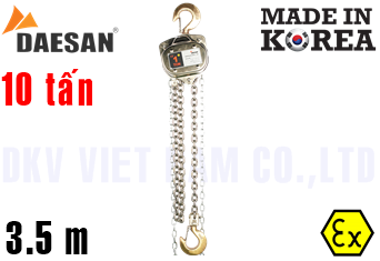 Pa lăng xích kéo tay chống cháy nổ Daesan Ex DSN10