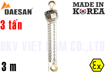 Pa lăng xích kéo tay chống cháy nổ Daesan Ex DSN3