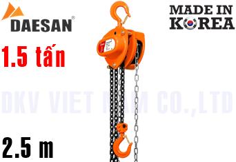 Pa lăng xích kéo tay Daesan DSN1.5 