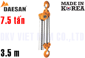 Pa lăng xích kéo tay Daesan DSN7.5