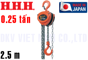 Pa lăng xích kéo tay H.H.H R-CB 0.25TON