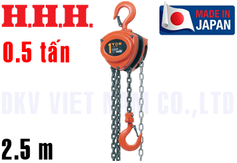 Pa lăng xích kéo tay H.H.H R-CB 0.5TON
