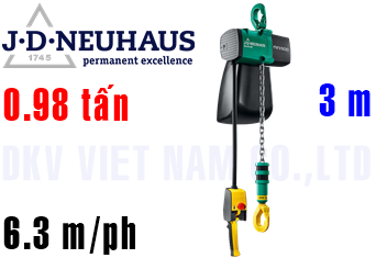 Pa lăng xích khí nén JDN MINI 1000