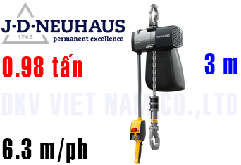 Pa lăng xích khí nén JDN MINI 1000-SP