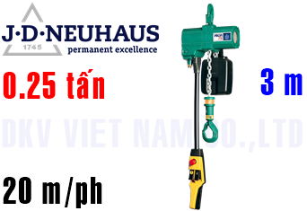 Pa lăng xích khí nén JDN PROFI 025 TI