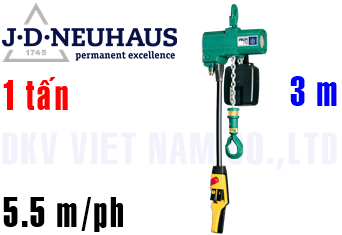 Pa lăng xích khí nén JDN PROFI 1 TI
