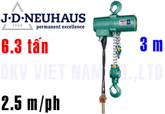 Pa lăng xích khí nén JDN PROFI 6 TI