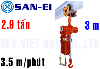 Pa lăng xích khí nén San-EI VHX300LC-PR