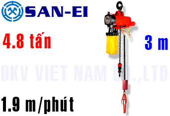 Pa lăng xích khí nén San-EI VHX500LP