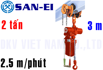 Pa lăng xích khí nén San-EI VMX200LC-GR