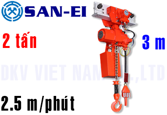 Pa lăng xích khí nén San-EI VMX200LP-MR