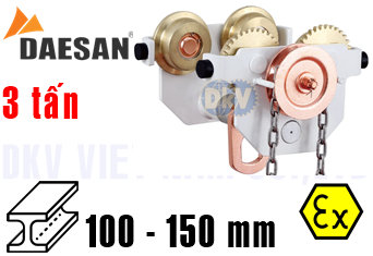 Rùa lăn treo pa lăng chống cháy nổ Daesan Ex DG3