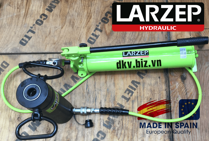Bộ kích thủy lực rỗng tâm Larzep JH06008, Larzep hydraulic cylinder and hand pump set JH06008
