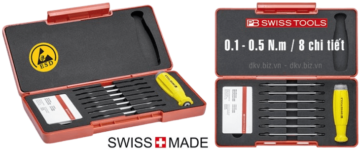 Bộ tô vít lực chống từ tính PB Swiss PB 8316.Set A1 ESD,PB Swiss ESD Torque screwdriver PB 8316.Set A1 ESD