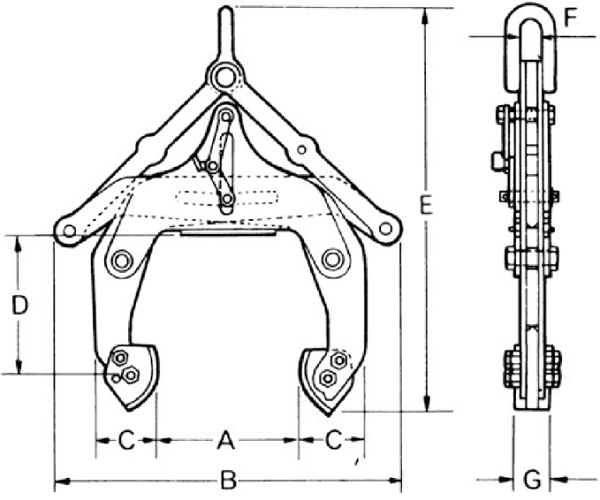 Kẹp tôn Eagle clamp AMS-500, Eagle clamp lifting clamps for steel AMS-500